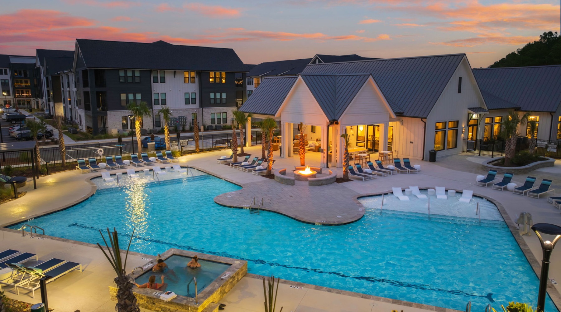 Aerial view of the pool at Selene at Sayebrook apartments for rent in Myrtle Beach Aerial view of the pool at Selene at Sayebrook apartments for rent in Myrtle Beach