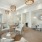 Co-working lounge with seating and tables